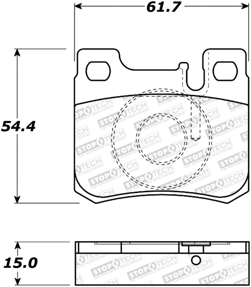 StopTech Premium Ceramic Front Brake Pads - 308.06200 Stoptech