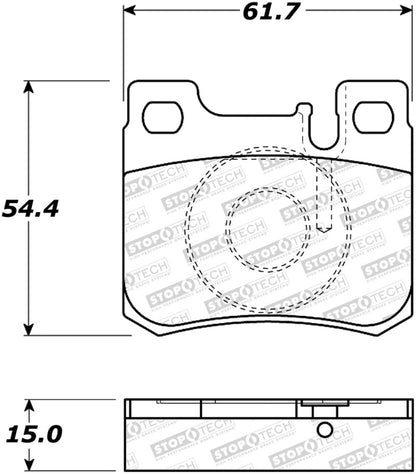 StopTech Premium Ceramic Front Brake Pads - 308.06200 Stoptech