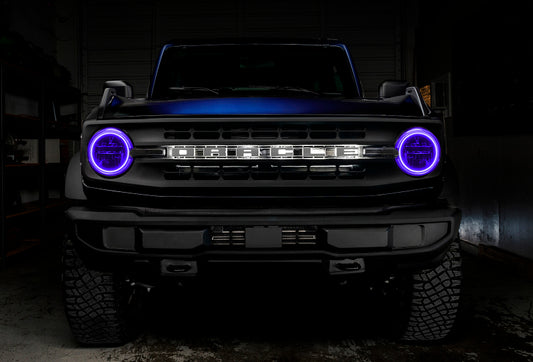 Oracle 2021 Ford Bronco Base Headlight LED Halo Kit - ColorSHIFT - w/ Simple Controller ORACLE Lighting