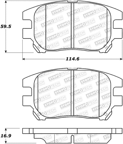 StopTech Premium Ceramic Brake Pads - 308.09300 Stoptech