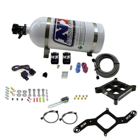 Nitrous Express 4500 Covert Crossbar Plate System, Pro Power 100-500 HP (10 lb Bottle) - 63571-10