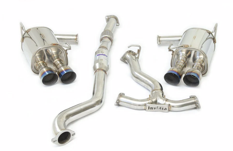 Invidia 2022+ Subaru WRX Q300 Single Layer Titanium Burnt Quad Tip Cat-back Exhaust Invidia