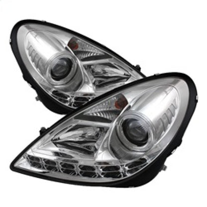 Spyder Mercedes Benz SLK 05-10 Projector Headlights Halogen Model- DRL Chrm PRO-YD-MBSLK05-DRL-C SPYDER