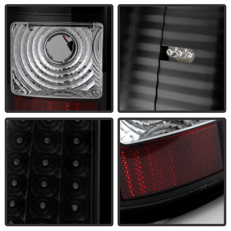 Xtune 03-06 Silverado 1500/2500 (Will Not Fit Stepside) LED Tail Lights Black ALT-ON-CS03-LED-BK SPYDER