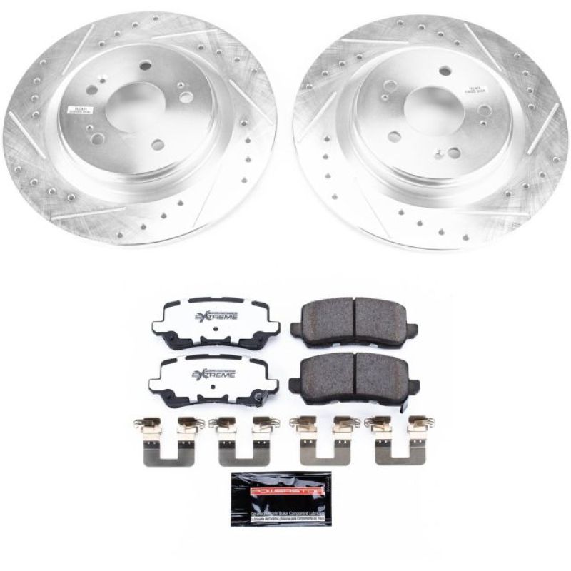 Power Stop 18-19 Honda Odyssey Rear Z26 Street Warrior Brake Kit PowerStop