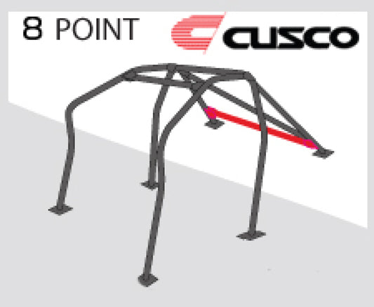 Cusco D1 Chromoly 8pt 2 Pssngr Around Dash 10-15 Hyundai Genesis Coupe LHD w/Sunroof (S/O No Cancel)