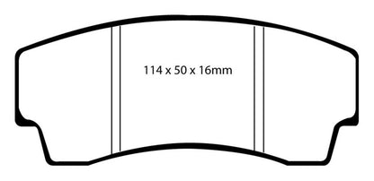 EBC YellowStuff Rear Brake Pads - DP4008R EBC