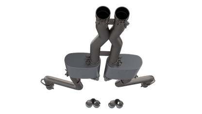 QTP 15-18 Dodge Challenger 5.7L 304SS Screamer Cat-Back Exhaust w/3in Tips QTP