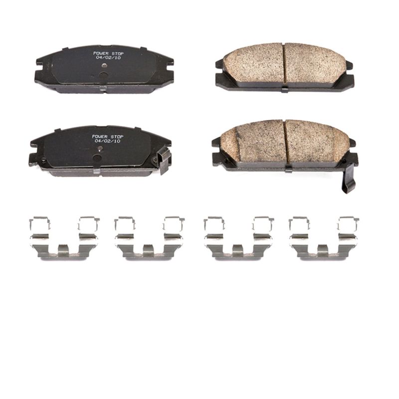 Power Stop 86-89 Acura Integra Front Z17 Evolution Ceramic Brake Pads w/Hardware PowerStop