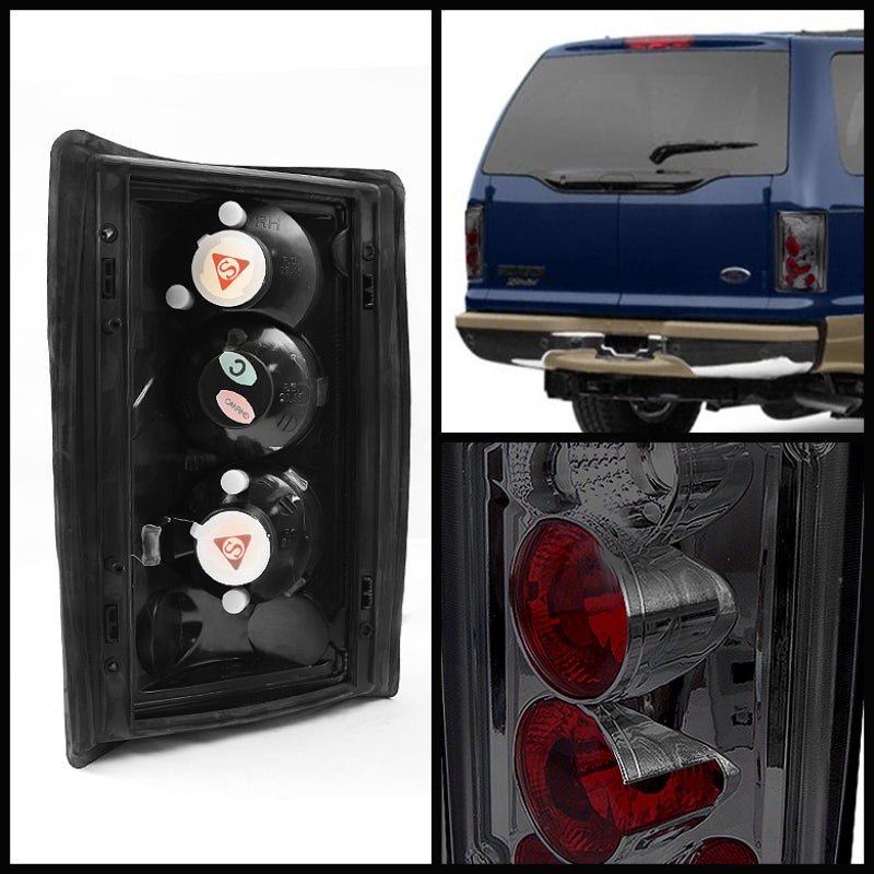 Spyder Ford Excursion 00-06/Econoline 150/250/350/450/550 95-06 Euro Tail Lights Smk ALT-YD-FEC00-SM SPYDER