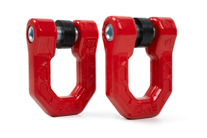 DV8 Offroad Elite Series D-Ring Shackles - Pair (Red) DV8 Offroad