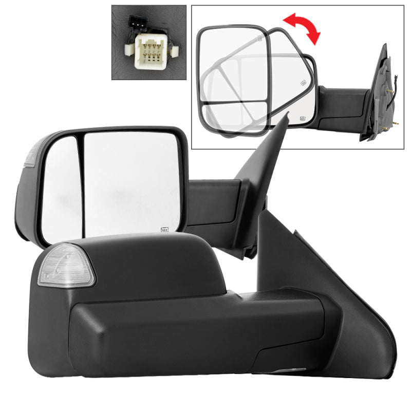 xTune Dodge Ram 02-09 G2 Manual Extendable / Power Heated Mirror - MIR-DRAM02S-G2-PW-SET SPYDER