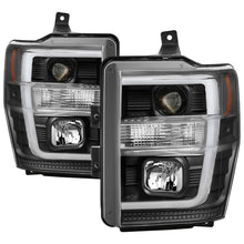 Load image into Gallery viewer, Spyder 08-10 Ford F-250 SD Projector Headlights V2-Switch Back Light Bar-Black PRO-YD-FS08V2-SBLB-BK