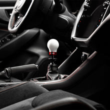 Load image into Gallery viewer, COBB Subaru 6-Speed Weighted COBB Shift Knob - White (Incl. Both Red + Blk Collars) 213360-W