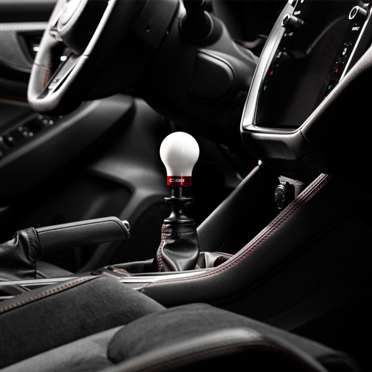 COBB Mazda 6-Speed Tall Weighted COBB Shift Knob - White (Incl. Both Red + Blk Collars) 271370-W