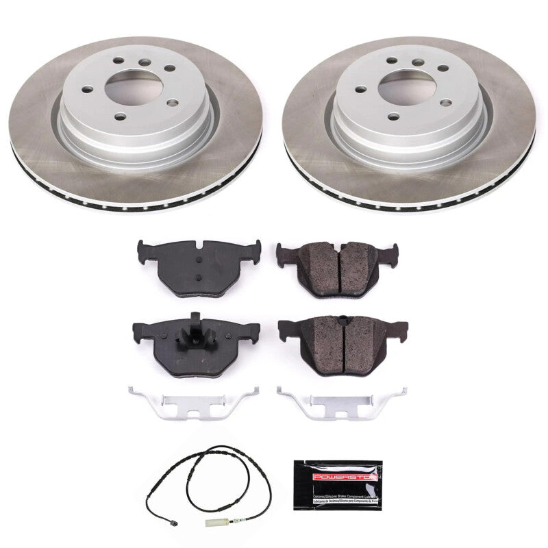 Power Stop 13-15 BMW X1 Rear Semi-Coated Rotor Kit PowerStop