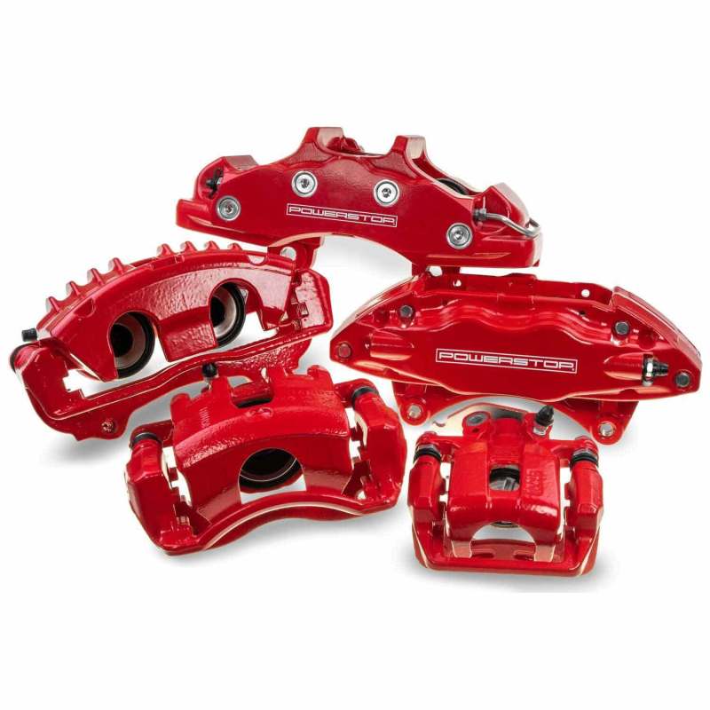 Power Stop 16-17 Lexus GS200t Front Red Calipers w/o Brackets - Pair