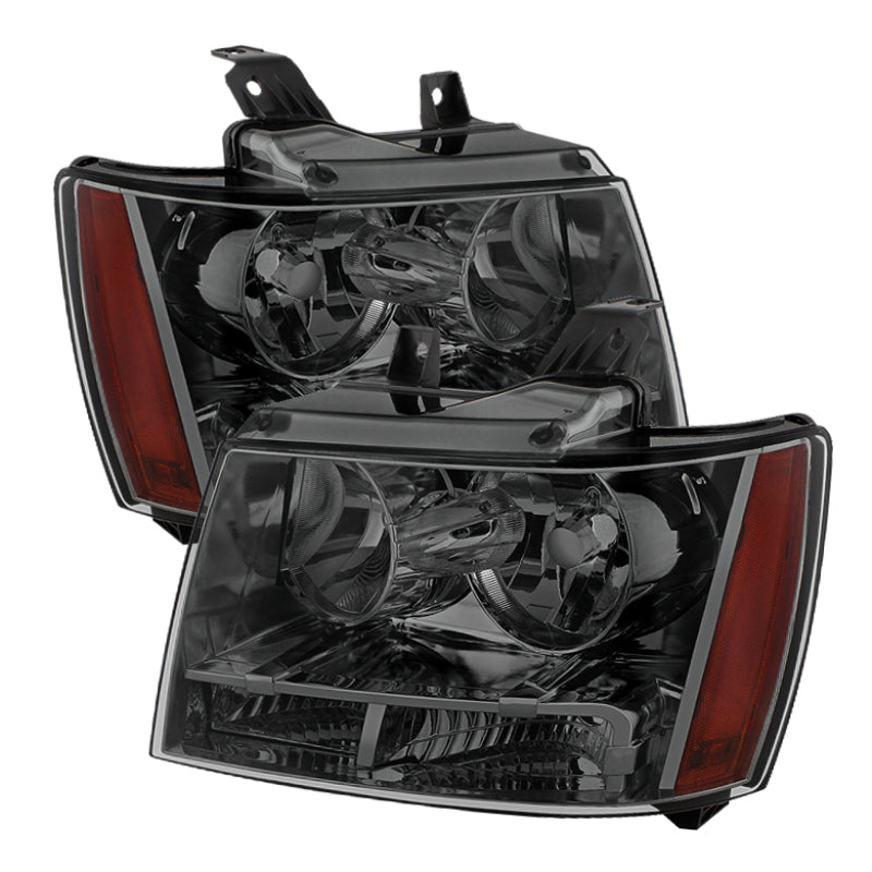 Xtune Chevy Suburban 1500/2500 07-14 Crystal Headlights Smoke HD-JH-CSUB07-AM-SM SPYDER