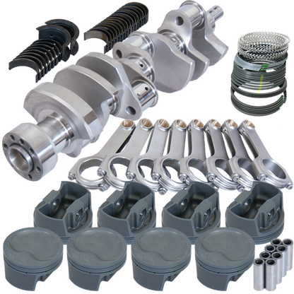 Eagle Chevy 350 1Pc 3.750in Crank 5.700in H-Beam -16cc Inv Dome 4.060in Pistons Balanced Assembly