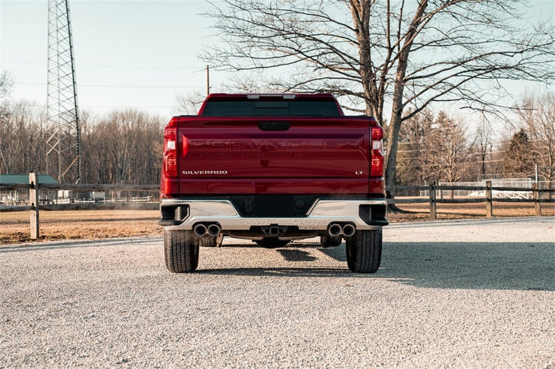 Corsa 19-23 Chevrolet Silverado 1500 Cat-Back Dual Rear Exit with Twin 4in Polished Pro-Series Tips CORSA Performance