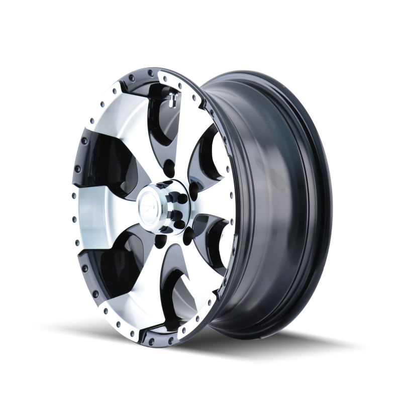 ION Type 136 14x6 / 5x114.3 BP / 0mm Offset / 83.82mm Hub Black/Machined Wheel