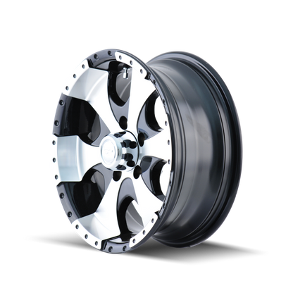 ION Type 136 14x6 / 5x114.3 BP / 0mm Offset / 83.82mm Hub Black/Machined Wheel