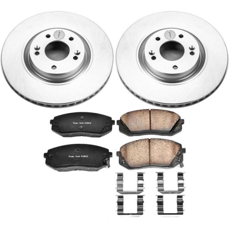 Power Stop 15-16 Hyundai Sonata Front Z17 Evolution Geomet Coated Brake Kit PowerStop