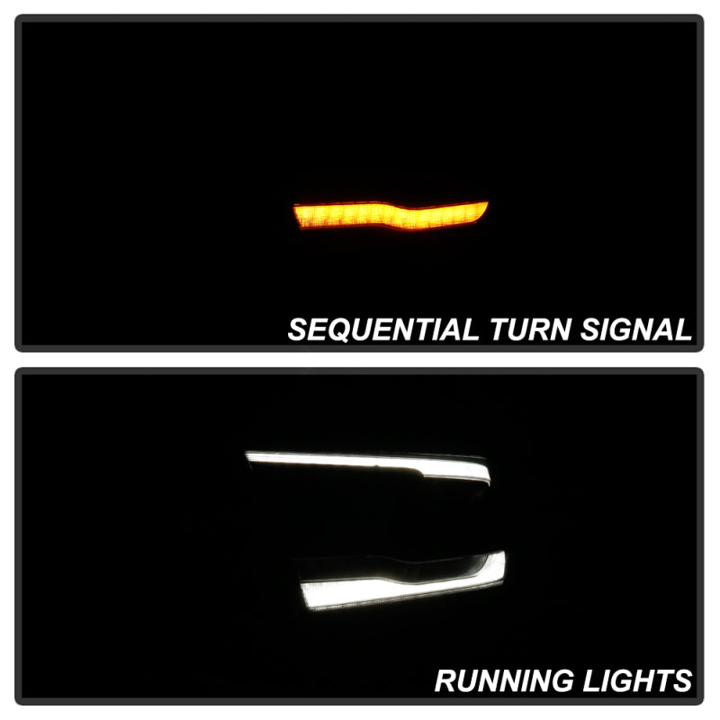 Spyder Dodge Ram 19-20 Halogen Model Projector Headlights Chrome PRO-YD-DR19HALSI-SEQ-BK SPYDER