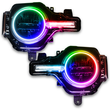 Oracle 21-22 Ford Bronco Headlight Halo Kit w/DRL Bar - Base Headlights ColorSHIFT -w/RF Controller ORACLE Lighting
