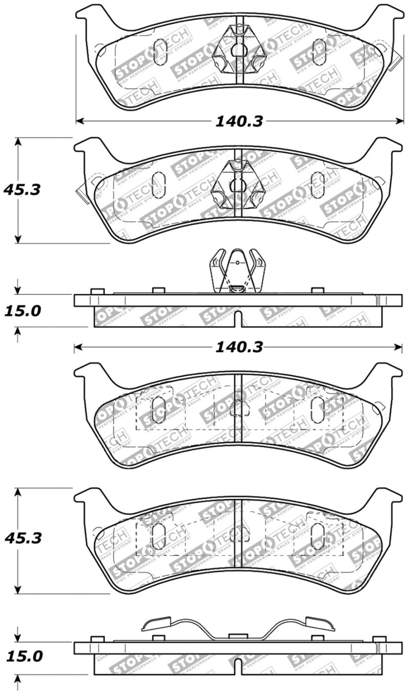 StopTech Street Disc Brake Pads - 305.06250 Stoptech
