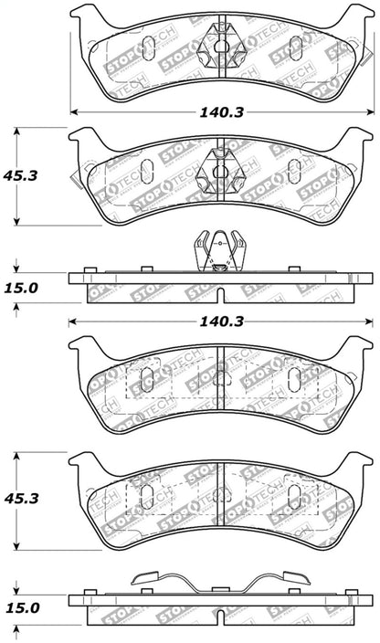 StopTech Street Disc Brake Pads - 305.06250 Stoptech