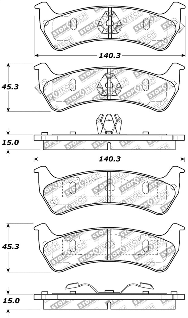 StopTech Street Disc Brake Pads - 305.06250