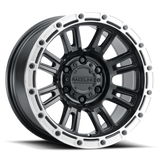 Raceline 956BS Compass 17x8.5in / 6x120 BP / 0mm Offset / 67.1mm Bore - Black & Silver Lip Wheel