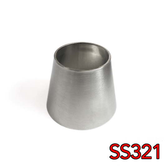 Stainless Bros 2.5in to 3in SS321 Transition Reducer 1.188in Overall Length 16GA/.065in Wall
