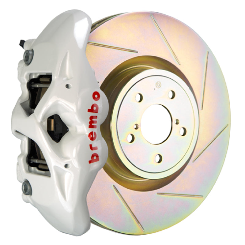 Brembo 02-07 Impreza/WRX/08-14 WRX Front GT BBK 4 Piston Cast 326 x30 1pc Rotor Slotted Type1-White