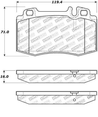 StopTech Premium Ceramic Front Brake Pads - 308.08470 Stoptech