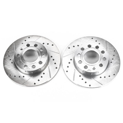 Power Stop 2008 Audi A3 Rear Evolution Drilled & Slotted Rotors - Pair PowerStop