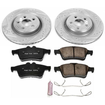Power Stop 10-15 Jaguar XF Rear Z23 Evolution Sport Brake Kit PowerStop