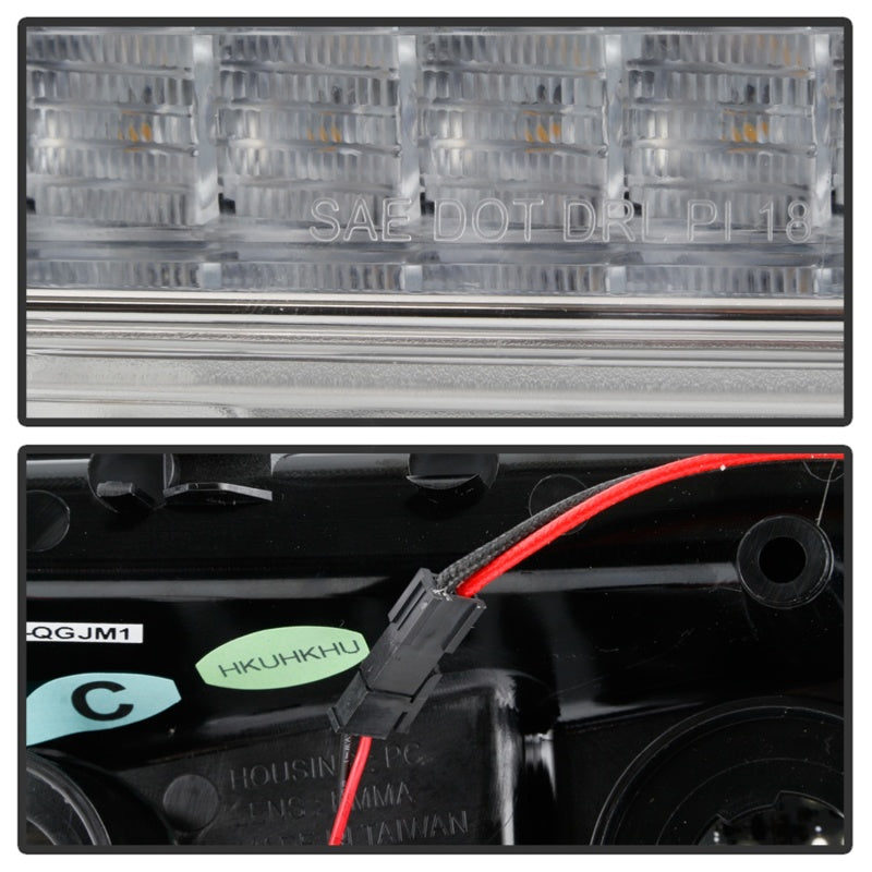 Spyder Jeep Wrangler 2018-2019 (Halogen Model Only) LED Front Bumper Lights - Seq. Signal - Chrome SPYDER