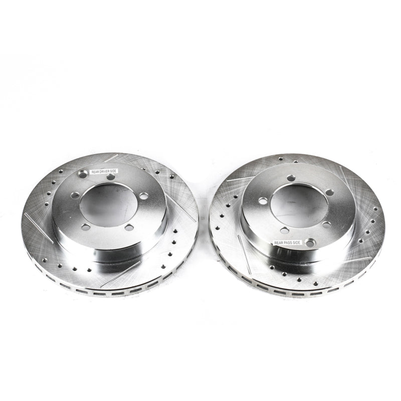 Power Stop 91-93 Dodge Stealth Rear Evolution Drilled & Slotted Rotors - Pair PowerStop