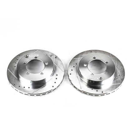 Power Stop 91-93 Dodge Stealth Rear Evolution Drilled & Slotted Rotors - Pair PowerStop