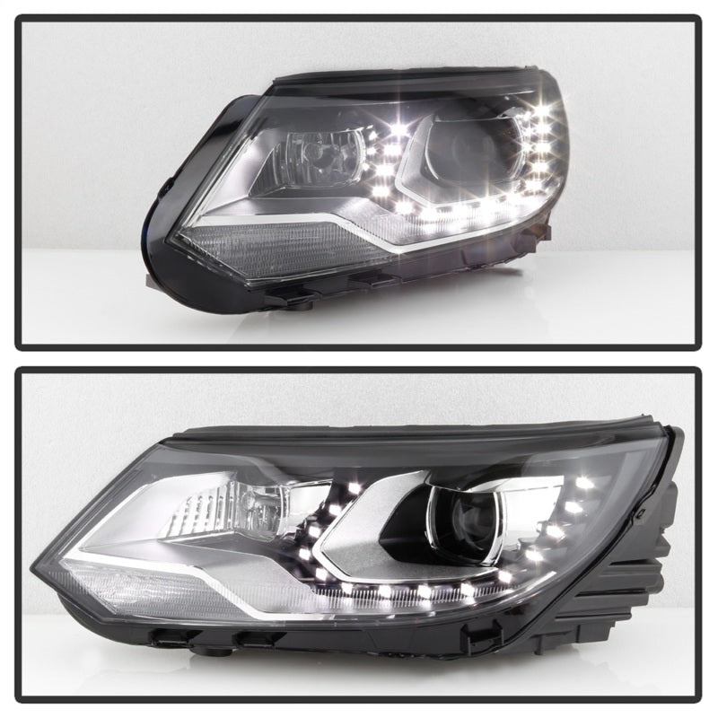 Spyder VW Tiguan 12-17 LED/DRL Projector Headlights Chrome PRO-JH-VWT12-LED-C SPYDER