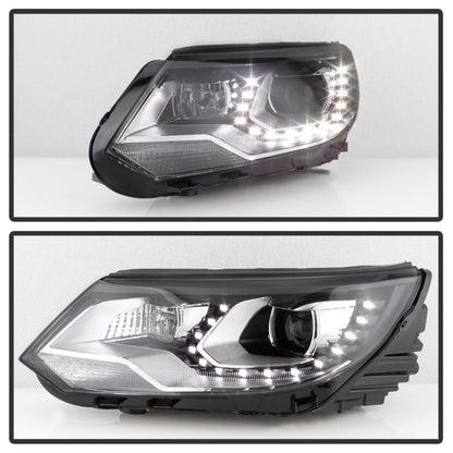 Spyder VW Tiguan 12-17 LED/DRL Projector Headlights Chrome PRO-JH-VWT12-LED-C SPYDER