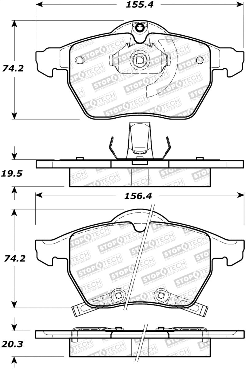 StopTech Street Disc Brake Pads - 305.08190 Stoptech