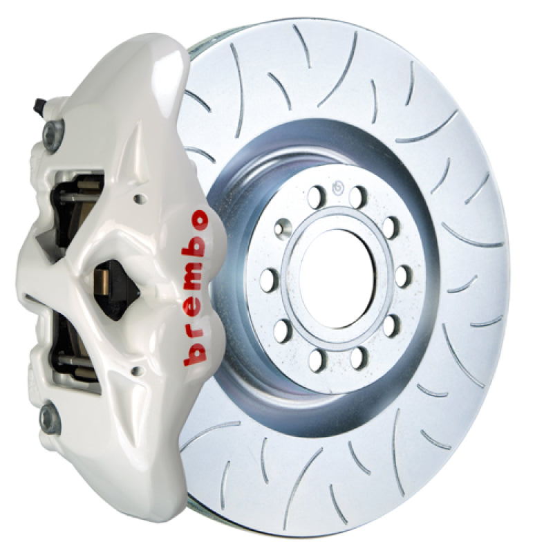 Brembo 05-10 Jetta GLI Front GT BBK 4 Piston Cast 345x30 1pc Rotor Slotted Type3-White