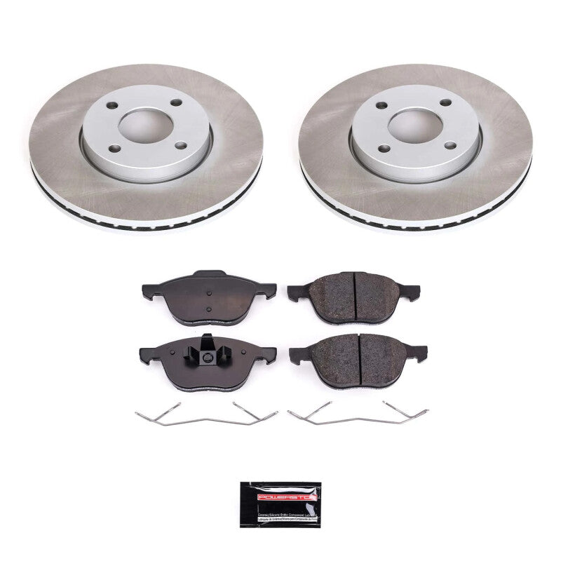 Power Stop 05-07 Ford Focus Front Semi-Coated Rotor Kit PowerStop