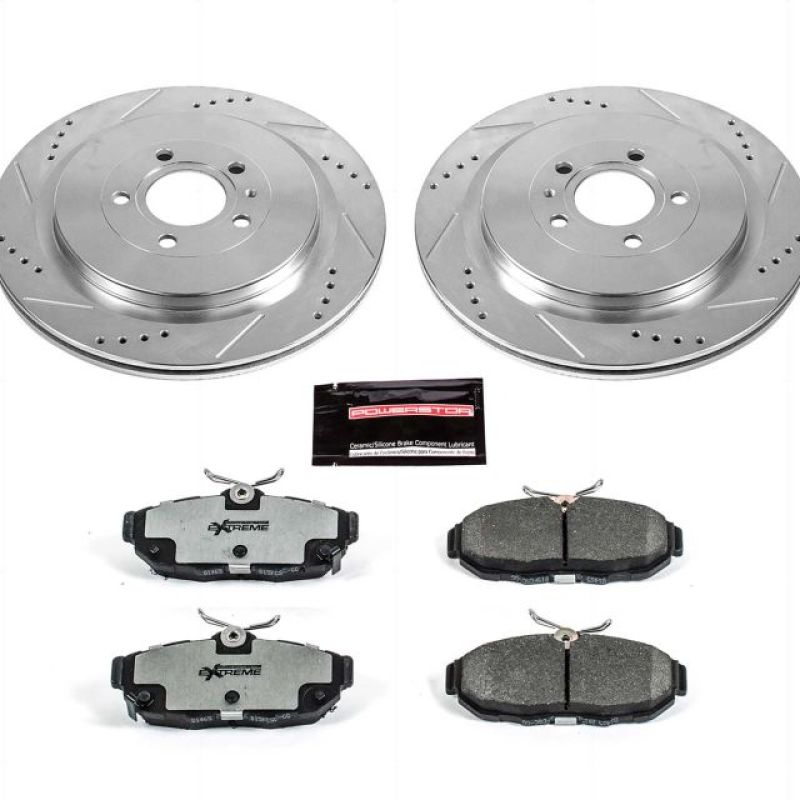 Power Stop 13-14 Ford Mustang Rear Z26 Street Warrior Brake Kit PowerStop