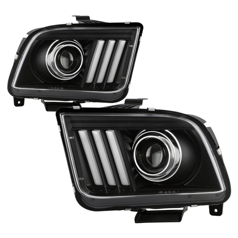Spyder Ford Mustang 05-08 V2 High-Power LED Headlights - Black PRO-YD-FM05AP-BK SPYDER