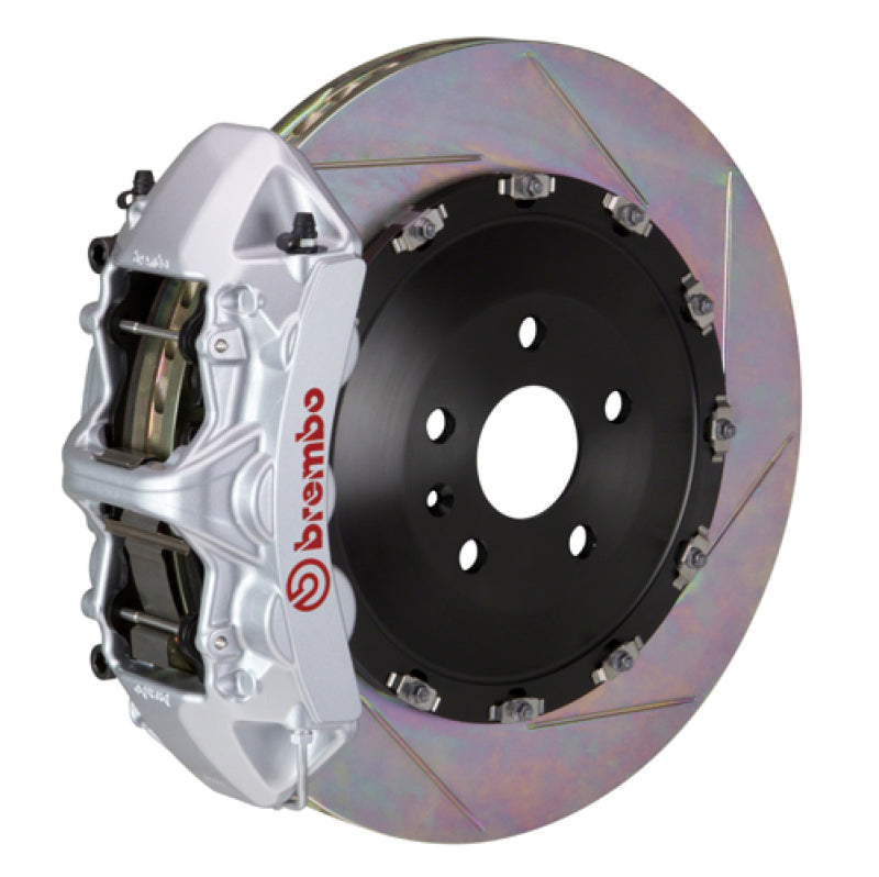 Brembo 11-18 Cayenne Front GT BBK 6 Piston Cast 405x34 2pc Rotor Slotted Type1-Silver Brembo