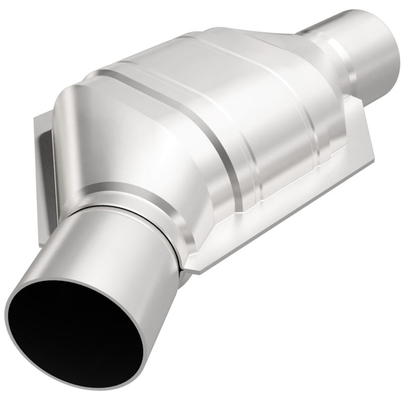MagnaFlow Conv Univ 2.25in Inlet/Outlet Angled Offset/Center Calif OBDII Magnaflow